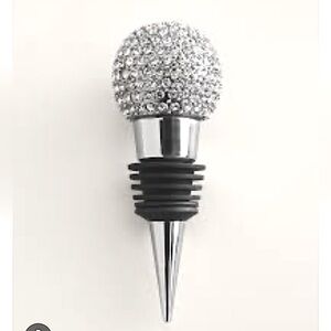 WINE STOPPERS Set of TWO Crystal Disco Ball Wine Bottles Stoppers